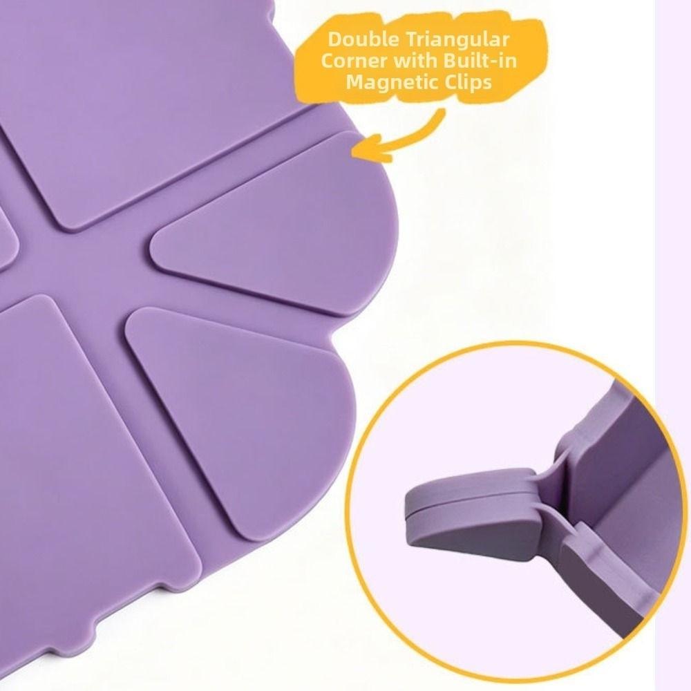 Non-slip Heat Insulation Pad Stackable Portable Food Organizer Foldable Camping Plates Travel