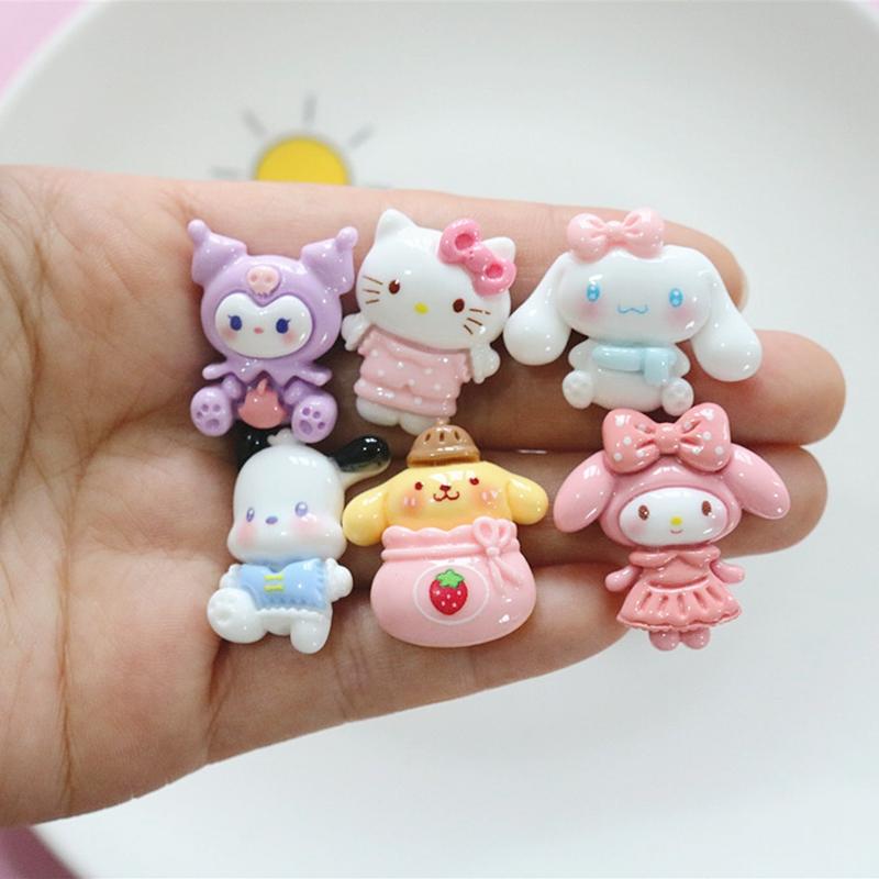 10 шт. Kawai Мультяшные Животные Смола Плоская Задняя Сторона Скрапбукинг DIY Бант Декор Аксессуары Поделки A15