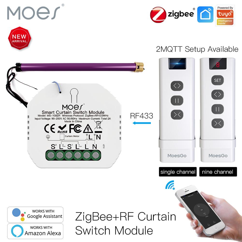 MOES ZIGBEE RF433 Mini Hidden DIY Smart Blinds Shutters Curtain Switch Module