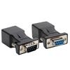 2Pcs 9 Pin Serial Port DB9 RS232 Male Female To RJ45 Cat5e/6 Ethernet Adapter