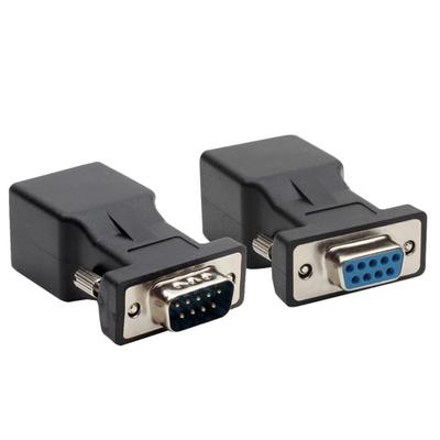 2 шт. 9-контактный последовательный порт DB9 RS232 «папа» и «мама» на RJ45 Cat5e/6 Ethernet-адаптер
