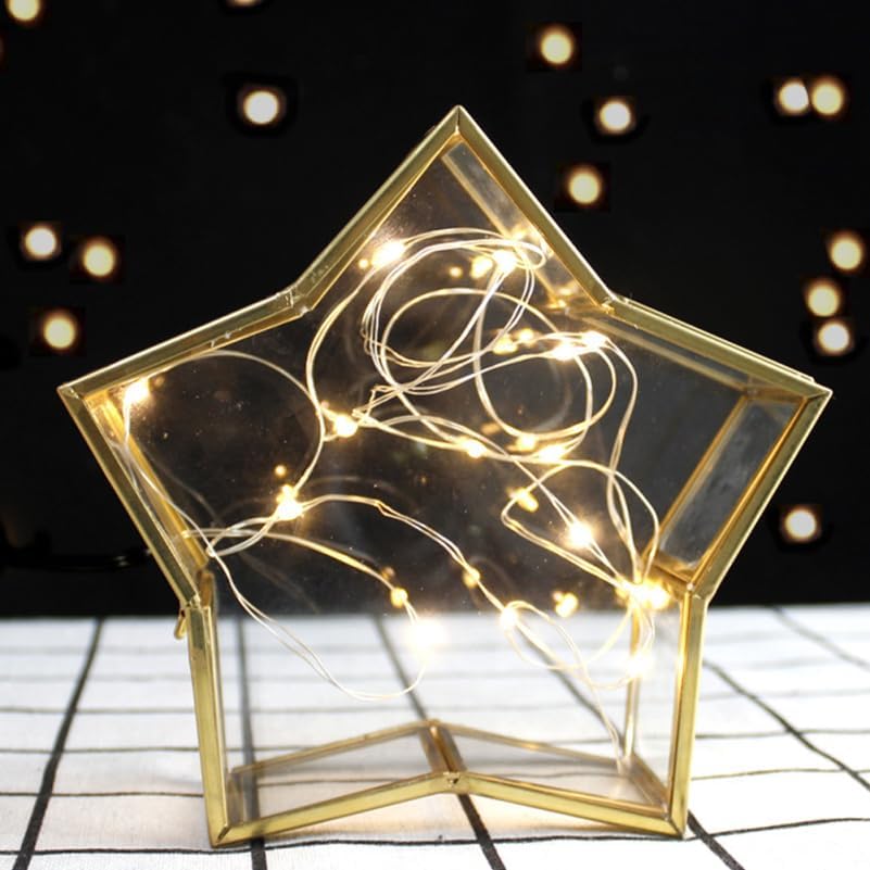 Five-Pointed Star Bottle Coin Jar Star Keepsake Boxes Mini Small Wishing Bottle Glass Jar Ideal Corsage Box for Preserved Flowers Origami Stars