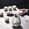 Керамический набор для саке в японском стиле с 6 чашками, набор для вина байцзю, для дома, ресторана, бара, подарочные наборы, кухонные аксессуары
