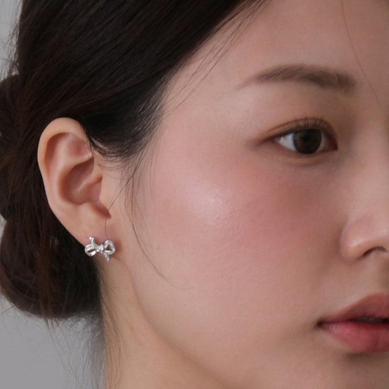 TORTOISE [Silver925] Ernan Knot Earrings
