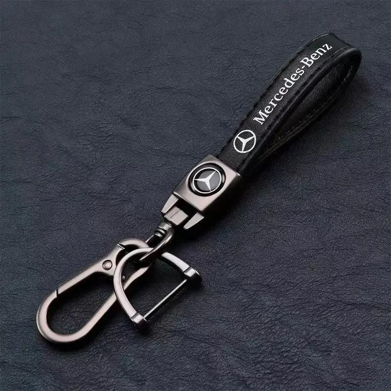 EJK4 2025 Hot New Leather Car Keys Chain Rings Buckle Holder KeysChain For Mercedes benz W203 W204 W205 W210 W211 W212 W164 W176 CLA