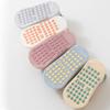 1 Pair Baby Non Slip Floor Socks, Ultra Thin Mesh Cartoon Ankle Boat Socks Seamless Flat Toe Anti-Skid Silicone Grips Toddler Socks for 0-3 Years