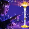 Street Lamp Bubble Machine with Music & LED Lights, Automatic Bubble Blower for Kids, Adjustable Height 21-47", Detachable Wand, Rechargeable Outdoor