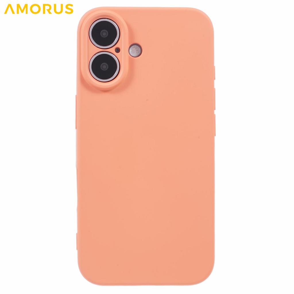 For iPhone 16 Plus Case Precise Cutouts TPU Fiber Lining Shockproof Phone Cover