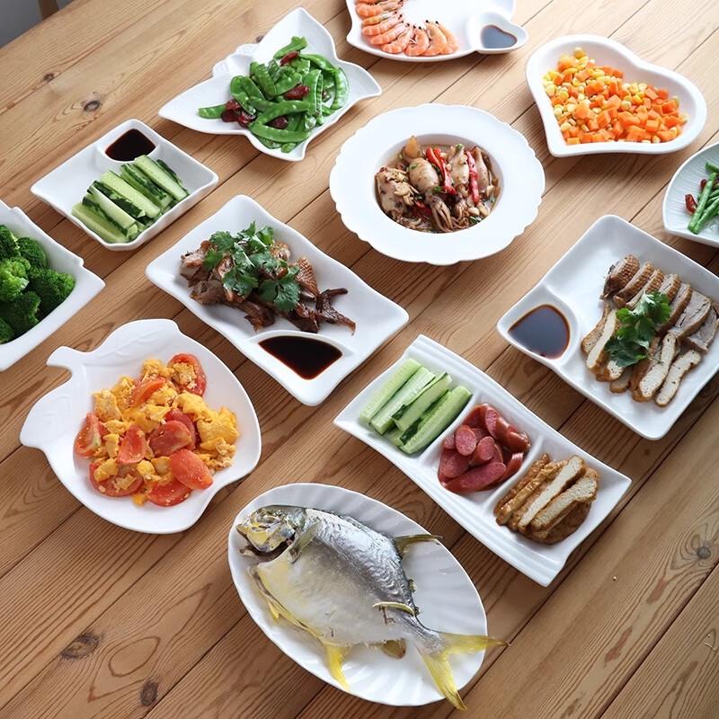 Sweet Elegant Irregular White Ceramic Dinner Plate