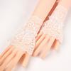 Fashion Gothic Fingerless Glove Sleeves Women Lace Short Arm Sleeves Wrist Cuffs Bracelets Solid Black White Gloves