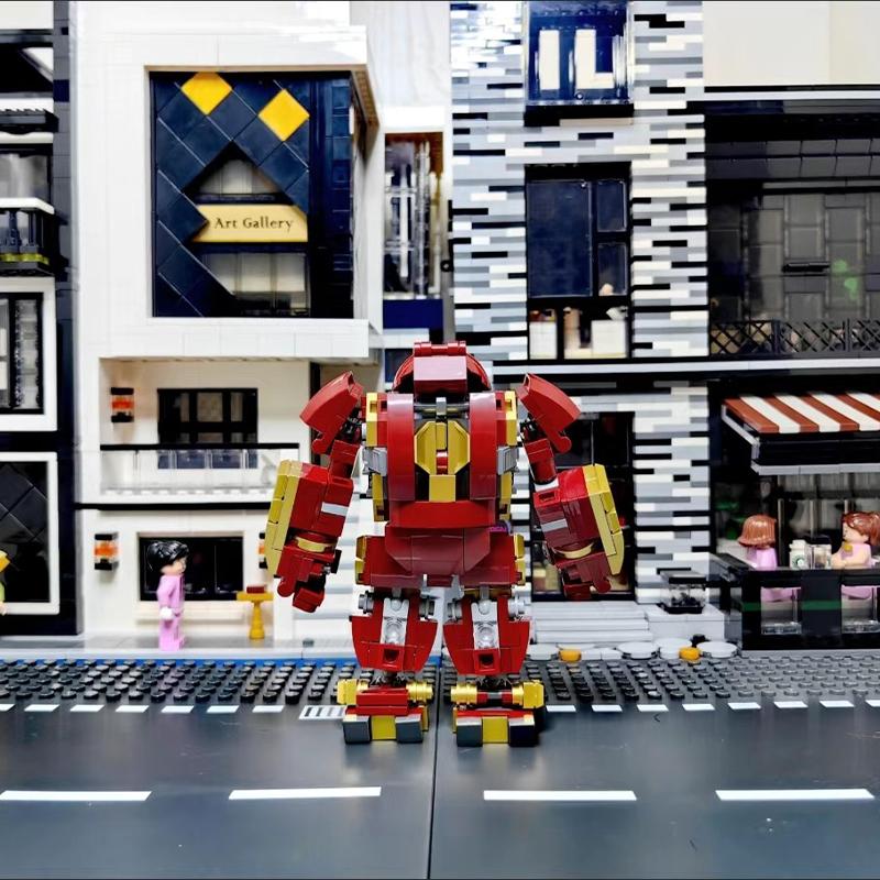 Супергерои Меха DIY Строительные блоки Кино Мех Герой 3D Модель Броня Железный Робот MOC Кирпичи Игрушки Для Взрослого Ребенка Мальчика Рождественский Подарок