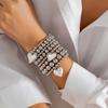 Boho Sweet Imitation Pearl Mixed Round Pearl Bracelet Women's Multi layer Elastic Thread Girls' Jewelry