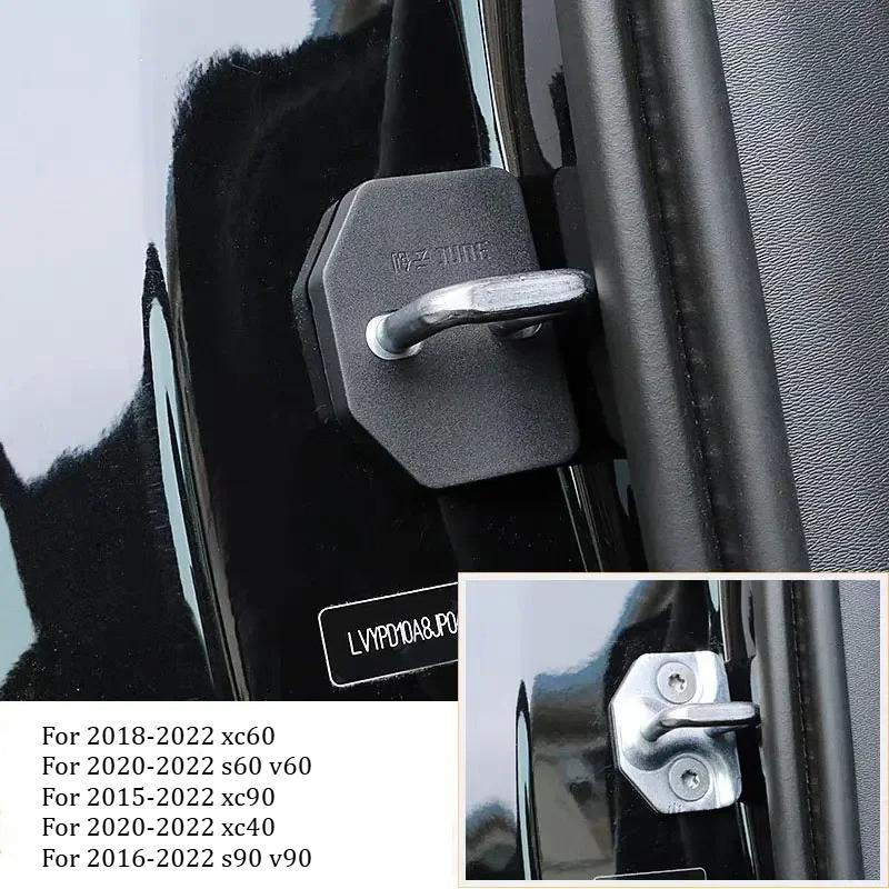 For Volvo XC60 XC90 S90 V90 XC40 S60 V60 Car Door Lock Buckle Protection Cover Interior Decoration Accessories