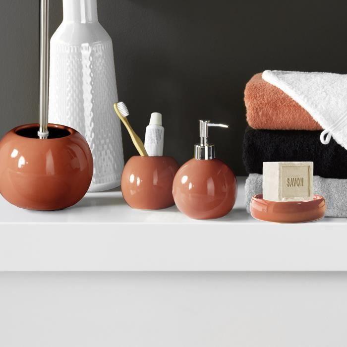 Porte Savon - Bulleas - Terracotta - Céramique - Diamètre 10 cm - Hauteur 3.5 cm