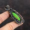 Copper Green Turquoise Pendant Copper Wire Wrapped Pendant Gemstone Pendant Copper Wire Jewelry Brand New Pendant For Gift Handmade Jewelry