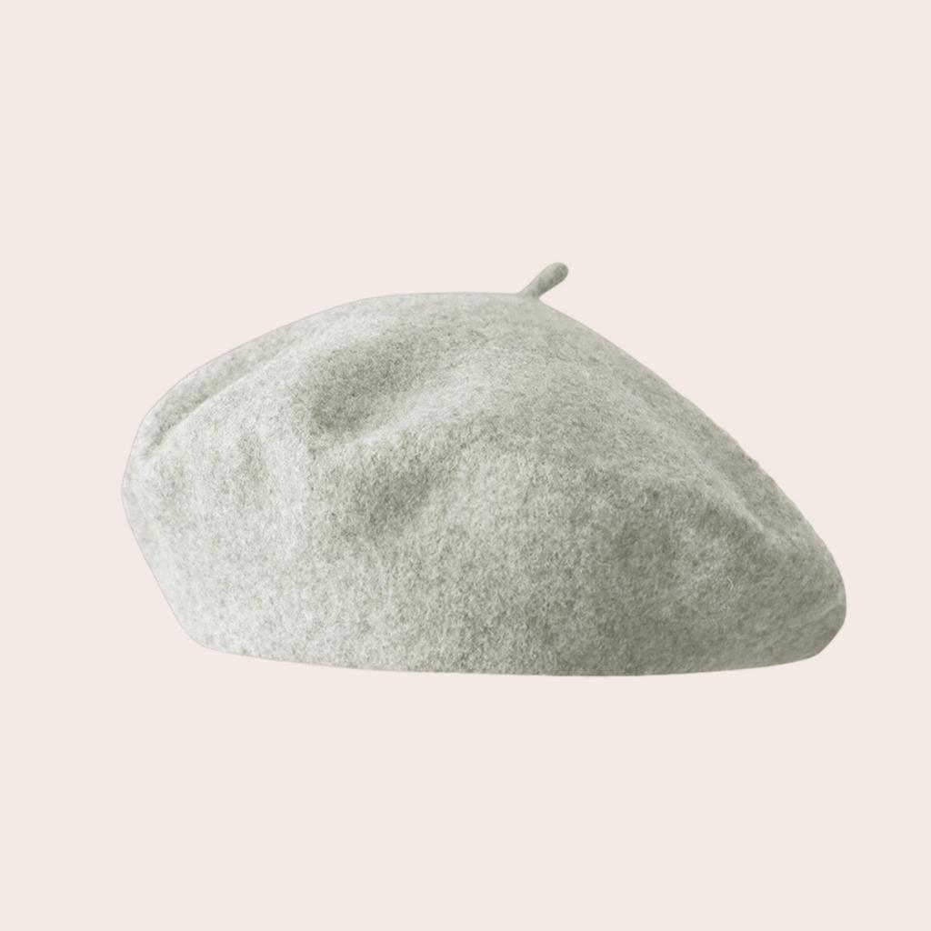 Autumn and winter high-end wear classic wool beret women's universal retro literary solid color simple wool beret