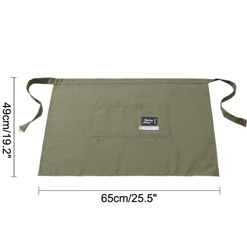 Single Item Restaurant Waitress Apron for Women with Extended Waist and Strong Seams in Canvas Material