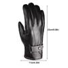 Thickened PU Leather Gloves Thermal Fleece Winter Gloves New Touch Screen Gloves  Skiing