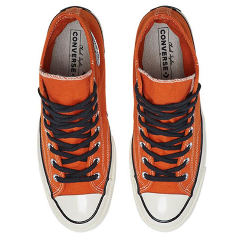 Converse 1970-е годы Чак Высокие Кеды Унисекс Винтажные Холщовые Удобные Модные Высокие Холщовые Кеды Унисекс Оранжевые