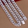Men's 24 '' 60 Cm 10 Mm Sterling Silver Color N925 Necklace  Solid Chain Snake N011 Gift Bags