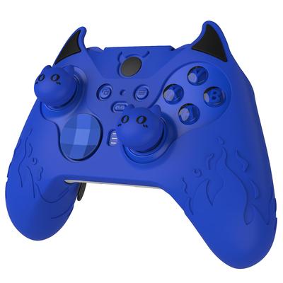 PlayVital Милый силиконовый чехол с демоном для беспроводного контроллера Xbox Elite Series 2, включает колпачки для стиков (синий)