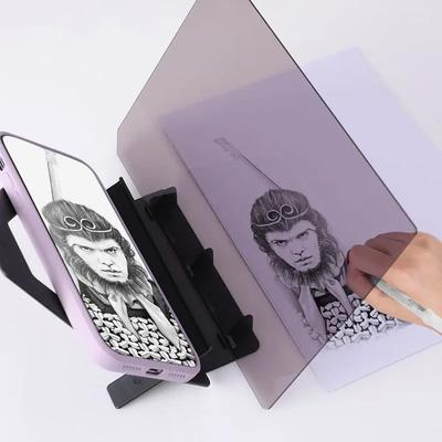 Детская доска для рисования и копирования, проектор для живописи, доска для обводки, эскиз, зеркальное отражение, кронштейн для регулировки яркости, игрушки Монтессори.