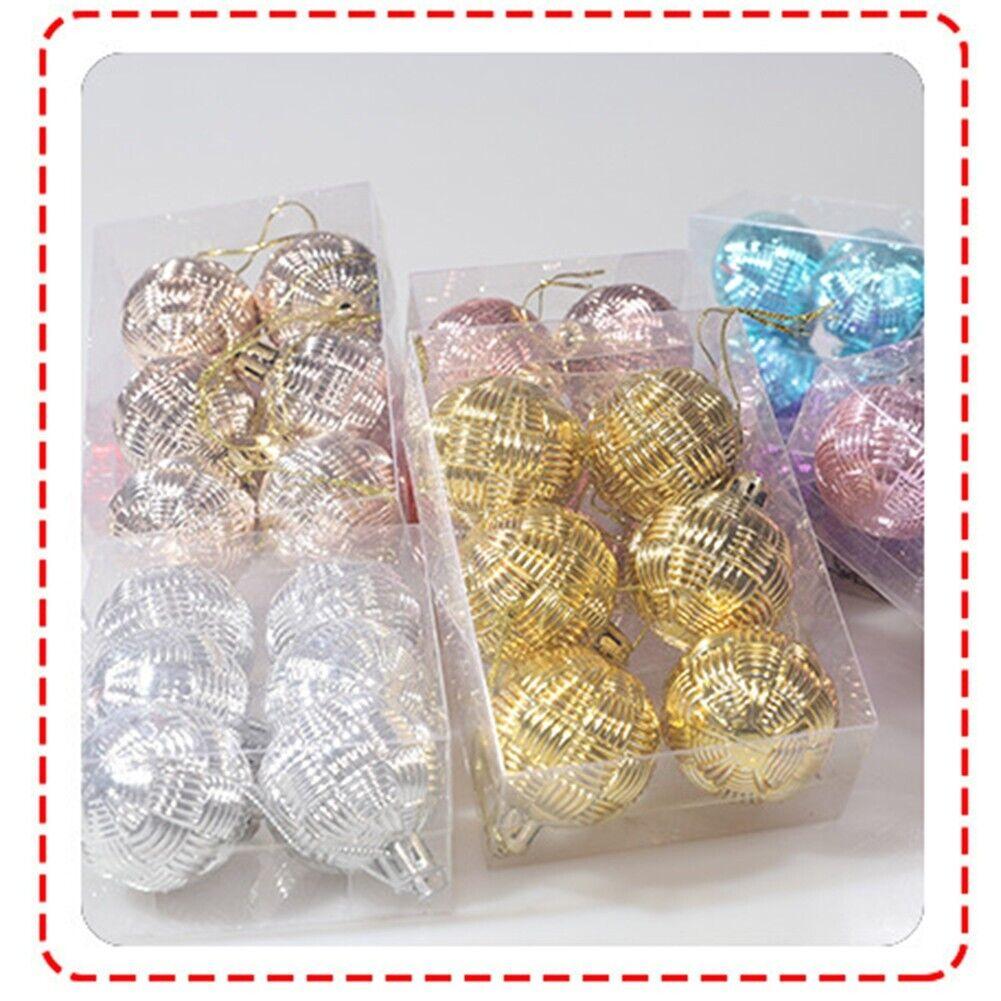 6PCS Christmas Hanging Ball Ornaments Shatterproof Xmas Tree Ornaments Kit Christmas Decorations Balls for Holiday Wedding Party Decor