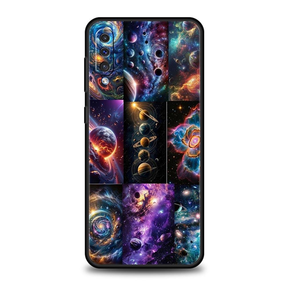 Universe Starry Sky Moon Phone Case for Samsung Galaxy A56 A36 A26 A16 A34 A24 A42 A22 A20 A12 A40 A30 A10 Soft TPU Cover Shell