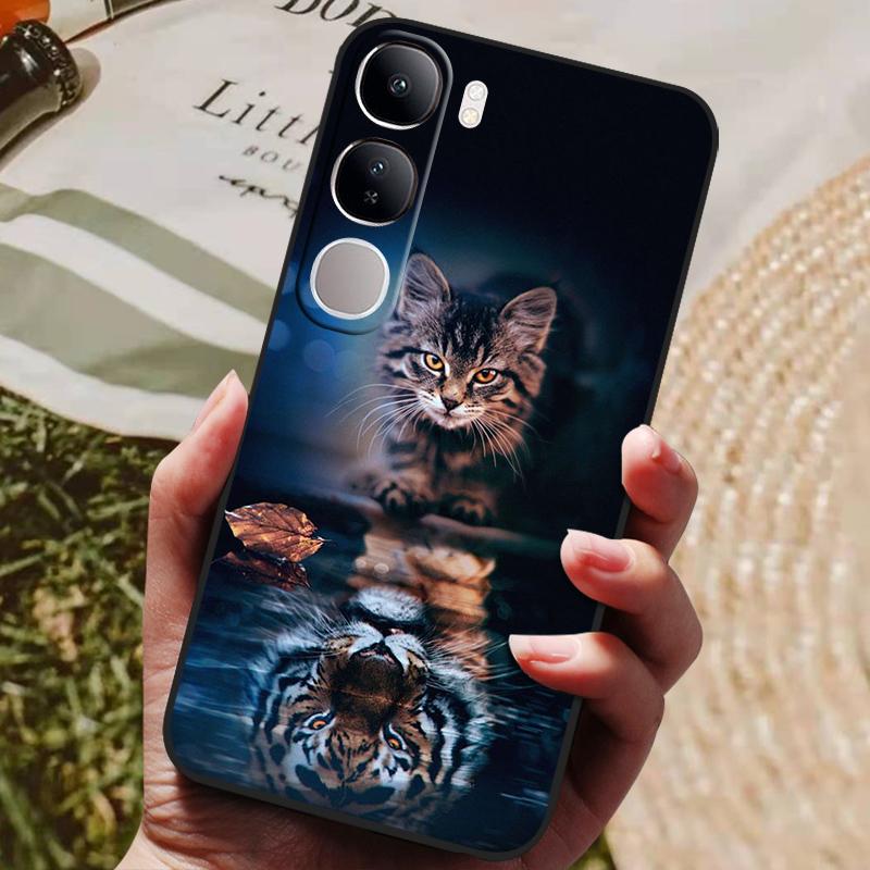 Для Vivo V40 Lite 4G 5G V40Lite (ИДН) V40E V 40 SE Чехол Роскошный Расписной Телефон Силиконовая Задняя Крышка Для Vivo Y200 Y300 Чехлы Корпус