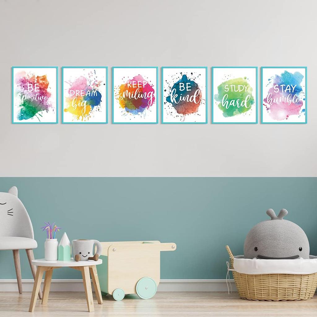pirational Wall Art Motivational Art Prints and Quotes and Sayings Poster Girls Teens Bedroom Decor Sayings Positive Phrase Party Gift for Girls Kids