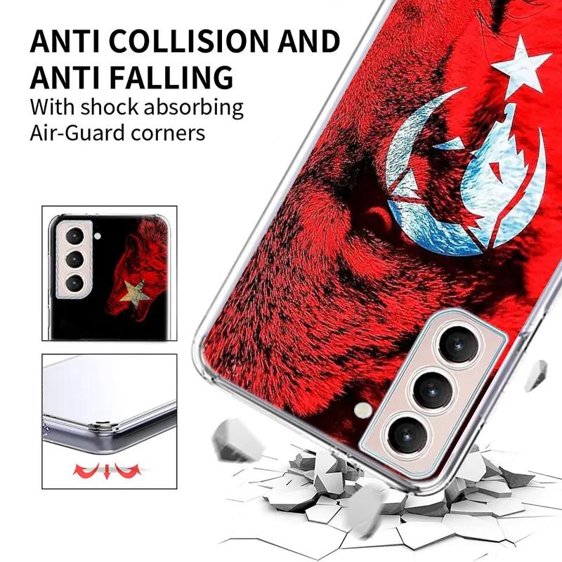 Turkey Turkish Flag Phone Case For Samsung Galaxy S25 Edge S24 S23 FE S21 S20 Plus S22 S26 Ultra Cover Clear Cases TPU Capa Shel