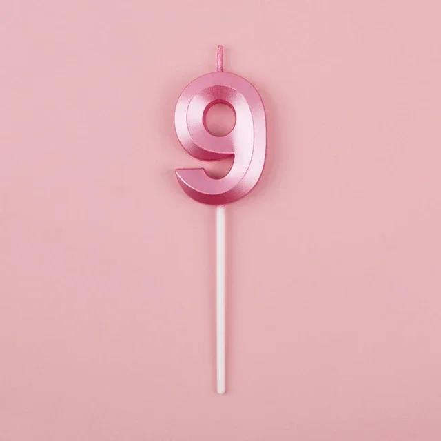 1pc Birthday Cake Topper Candles Blue Pink Birthday Digital Candle Memorial Day Party Cake Decor For Girl Boys Cake Accessories