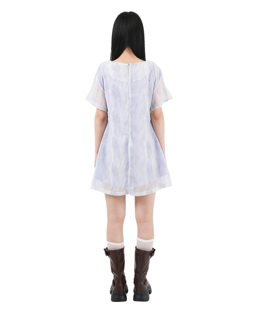 Catharsis Chiffon Mini Dress Light Purple One Size