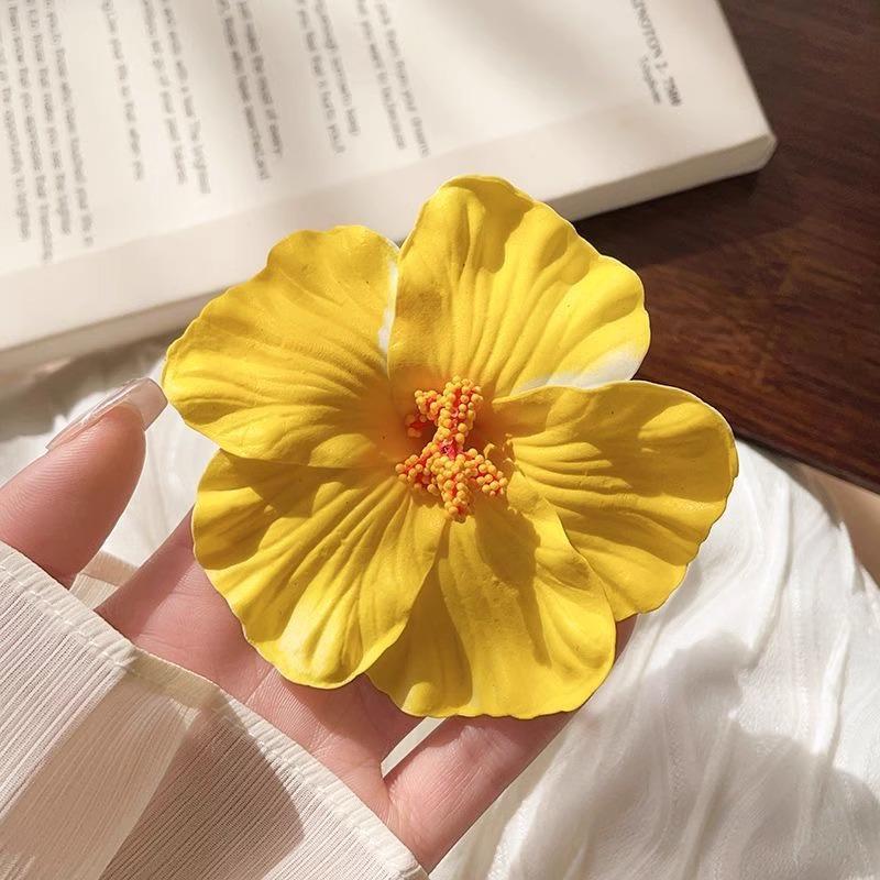 2/4/6 pcs Hawaiian Flower Hair Clips for Women Artificial Floral Hibiscus Lily Barrettes Hairpin Accessories Vacation Beach Gift