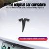 CQPKJ1 For Tesla- Car Front Emblem Rear Trunk Emblem Suitable for Model 3 Mode Y metal logo replacement rear and rear logos blackening