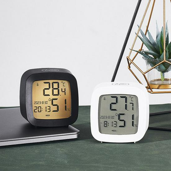 Large Screen Dual-Use Wall Clock with Temperature and Alarm Functions for Living Room (Model 6638)