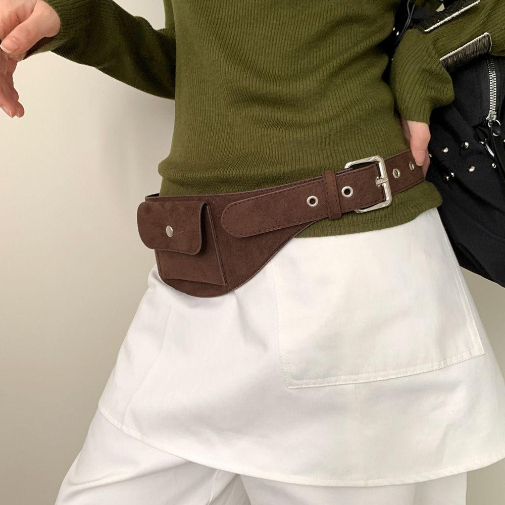 PU Belt Waist Bag Wide Waist Packs Fashion Women Belt Bag Outdoor