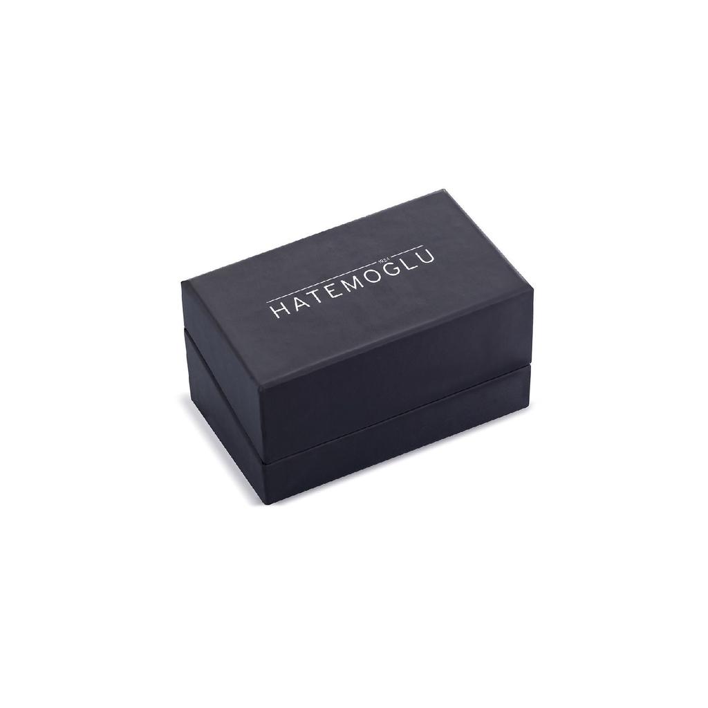 Черная однотонная круглая запонка