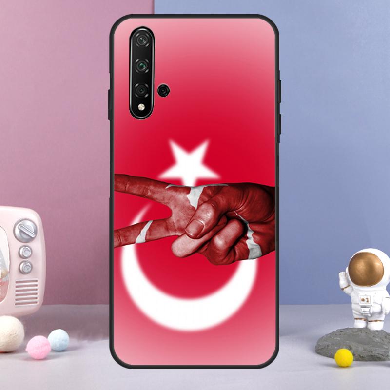 Чехол с турецким флагом для Huawei Nova 9 10 SE 3i 7i 8i 11i 12i Y60 Y61 Y70 Y72 Y73 Y90 Y91 P20 P30 P40 Lite