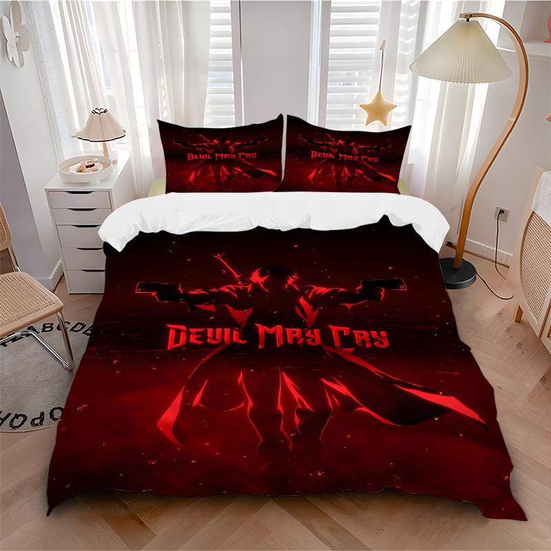 3 шт. Комплект постельного белья Devil May Cry: Идеально подойдет для спальни или гостевой комнаты.. Мягкий и удобный, без стержня yy251009190