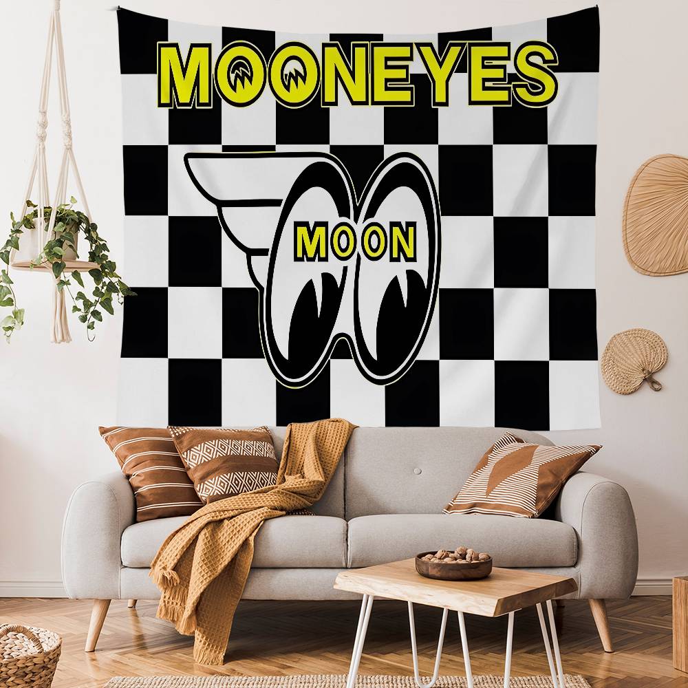 Настенный гобелен с принтом Mooneyes, большой, для подвешивания, Таро, Хиппи, настенные коврики, общежитие, дешевый, настенное украшение в стиле хиппи