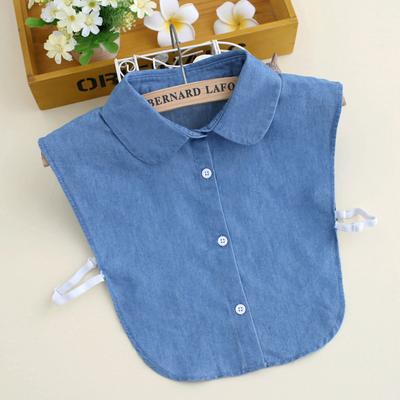 Джинсовая рубашка Ji Fake Collar Женская рубашка Fake Collar Универсальный Fake Collar Кукольный воротник B111