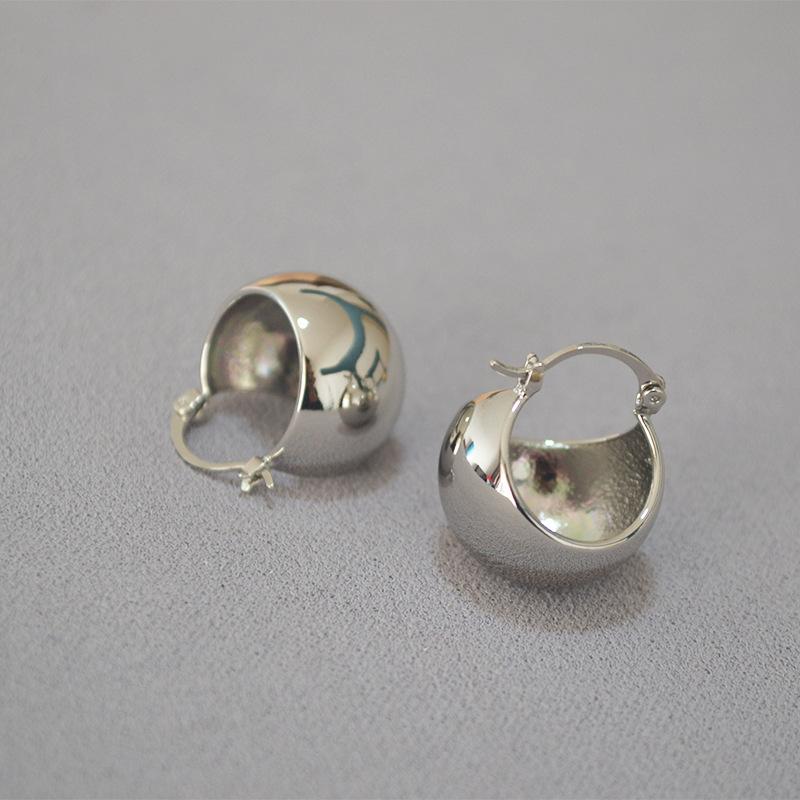 Серьги Celi Style Ретро Преувеличенные Полые Шары Простые Модные Темпераментные Латунные Позолоченные Серьги Женщины