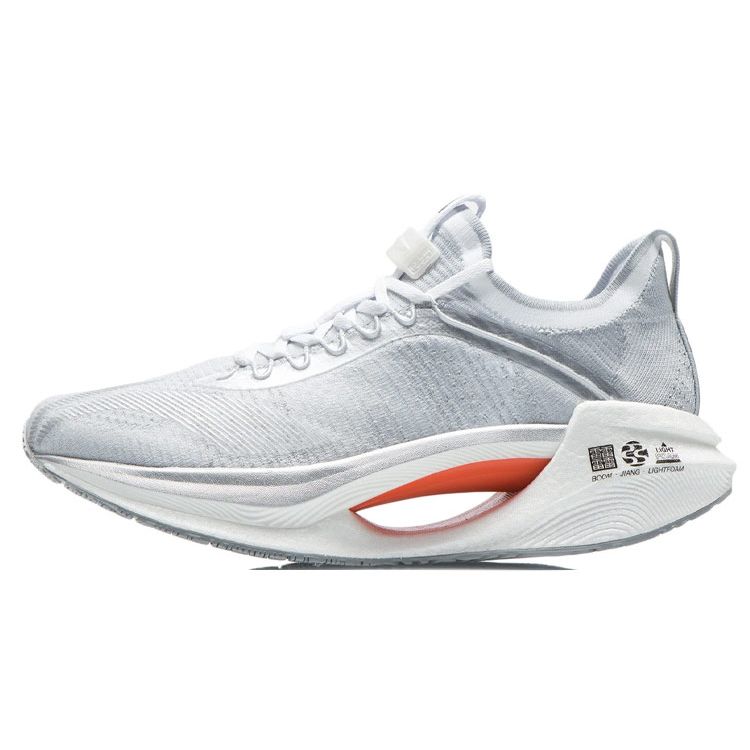 Li-Ning Кроссовки Essential Reflective One-Piece Woven Low-Top для бега, мужские, кроссовки Ice-Blue Silver ARHR125-5