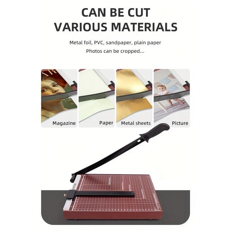 Резак для бумаги, сверхмощный, длина обрезки 12 дюймов, профессиональный триммер для бумаги, емкость 10 листов, гильотинный резак для бумаги для карточек, фотографий