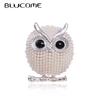 New Hot Selling Jewelry Owl Cute Cartoon Corsage Alloy Electroplating Pearl Pin