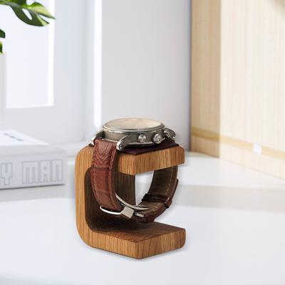 Деревянная подставка для часов с верхним слоем из искусственной кожи, декоративный орнамент в скандинавском стиле, гладкие края, органайзер для часов