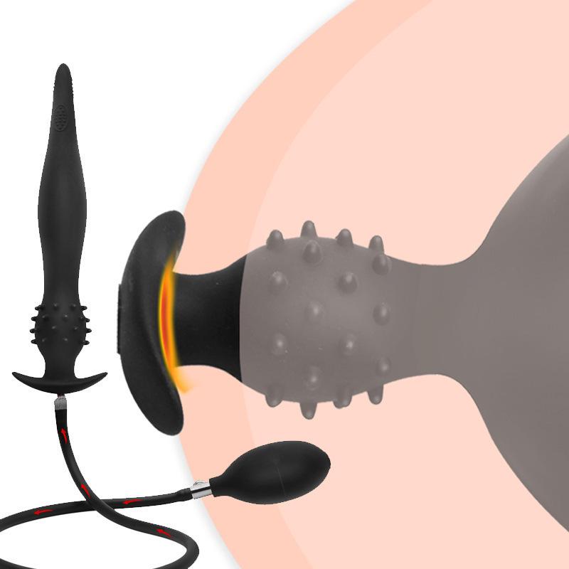 Надувной силиконовый анальный дилататор в виде угря для мужчин и женщин - Супердлинный задний мастурбатор.