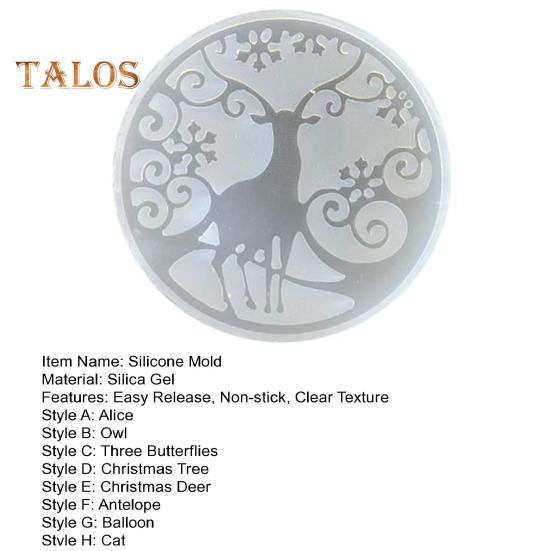 Форма для коврика для чашки, антипригарная декоративная форма, 9 стилей, полезная форма для коврика для чашки в форме рождественской елки на Рождество