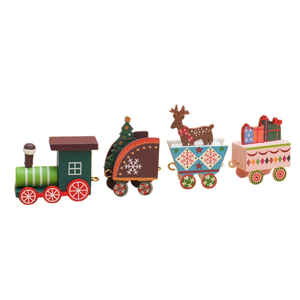 Cartoon Animal Christmas Train Multicolor Mini Christmas Tree Train  Ornament